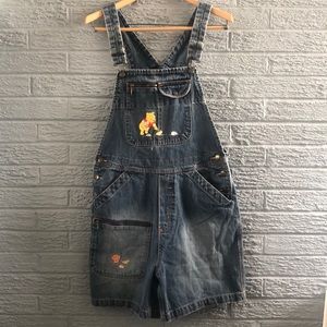 Vintage Disney Winnie the Pooh Denim Overall Shorts